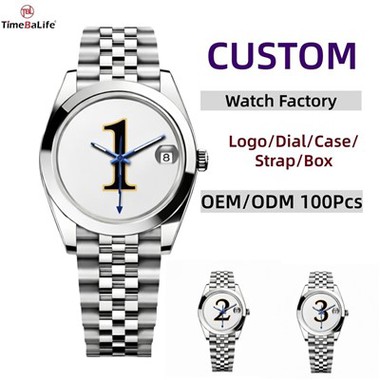 36MM Rodada Minimalista Algarismos Árabes Seiko Quartz Relógios Personalizados Fábrica de Relógios