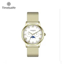 Relogio Moonphase para Mulheres de Ouro 24k