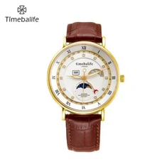 Relógio de Moonphase dos homens do vintage